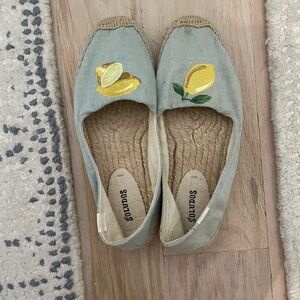 Soludos Women's Espadrilles with Lemon Embroidery